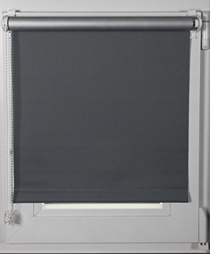 Prakto 3980 store enrouleur occultant avec revêtement thermique et cordon de contrôle latéral, s'installe sans percer ni visser, 72 x 175 cm, gris (3017) code EAN 5901407724023 