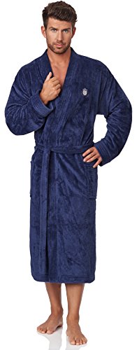 Peignoir homme albert (navy bleu, xxl)