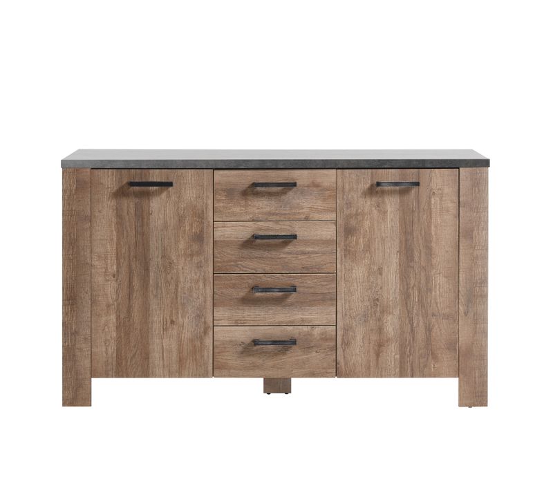  Buffet 2 portes 4 tiroirs ANVERS chêne vieilli/ béton code EAN 5901730931075 