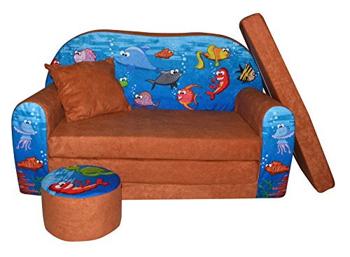 LIT ENFANT FAUTEUILS CANAPÉ SOFA + POUF ET COUS...