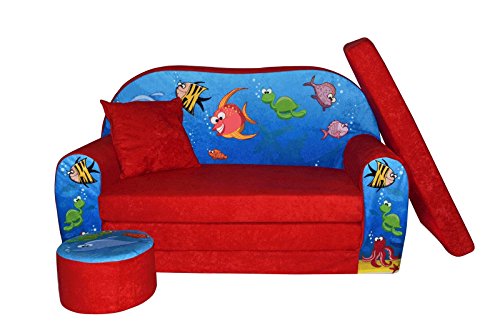 LIT ENFANT FAUTEUILS CANAPÉ SOFA + POUF ET COUS...