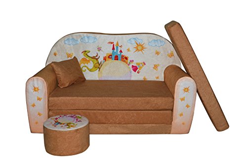 LIT ENFANT FAUTEUILS CANAPÉ SOFA + POUF ET COUS...