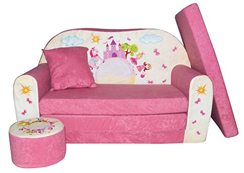 LIT ENFANT FAUTEUILS CANAPÉ SOFA + POUF ET COUS...