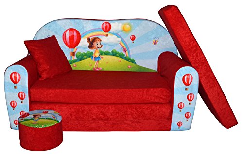 LIT ENFANT FAUTEUILS CANAPÉ SOFA + POUF ET COUS...