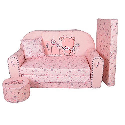 LIT ENFANT FAUTEUILS CANAPÉ SOFA + POUF ET COUS...