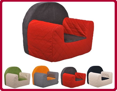 Fauteuil Sofa enfant bi-color Gris/Rouge W285 03
