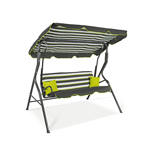 Home Force Shad owgrey Stripe Balancelle Balancelle de jardin avec 2 coussins 5902021219902 HomeKraft Home Force Shad owgrey Stripe Balancelle Balancelle de jardin avec 2 coussins 5902021219902 HomeKraft