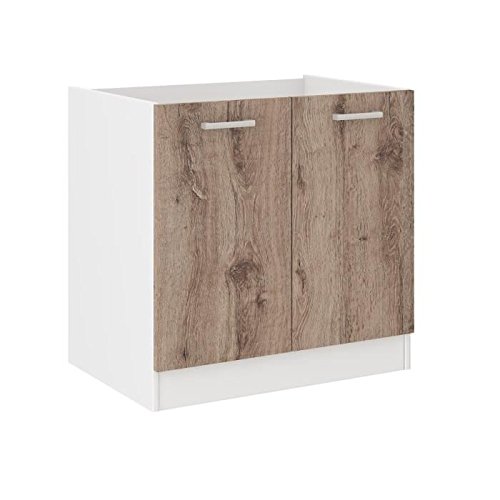 ULTRA Meuble bas sous évier 80 cm - Décor chene...