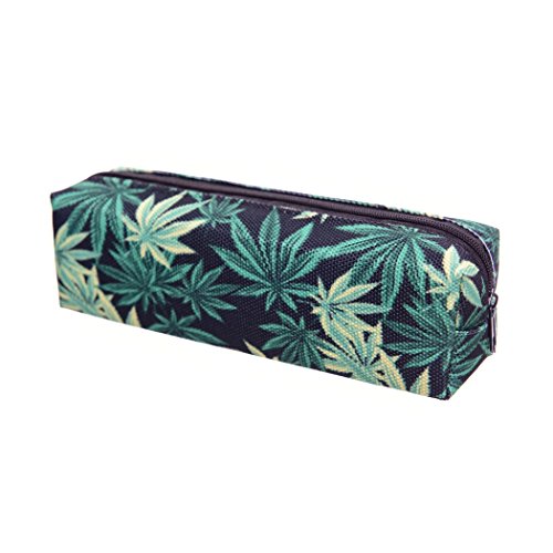 Ferocity Trousse scolaire Sac a Crayon Trousse de toilette Trousse en cuir Plumier Organisateur Weed Black [008] code EAN 5902273855422 