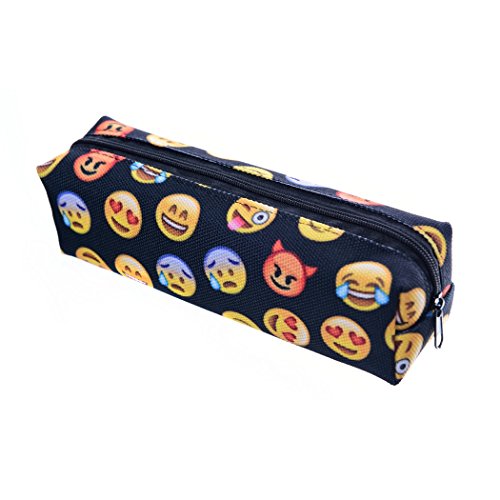 Ferocity Trousse scolaire Sac a Crayon Trousse de toilette Trousse en cuir Plumier Organisateur Emoji Black [008] code EAN 5902273855446 
