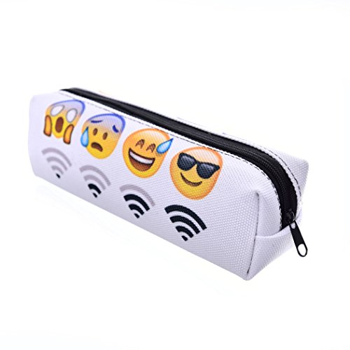 Ferocity Trousse scolaire Sac a Crayon Trousse de toilette Trousse en cuir Plumier Organisateur Emoji WiFi [008] code EAN 5902273855460 