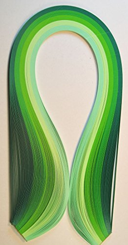Quillinghobby Bandes pour quilling 3 mm/420 mm mélange de VERT 5902510410988 (5902510410988)