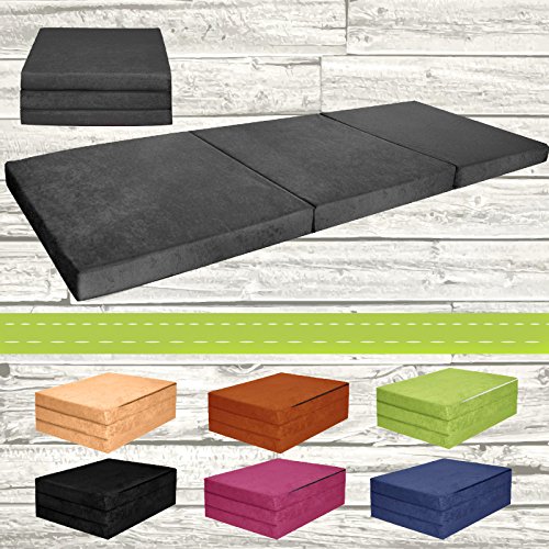 Fortisline Matelas d'appoint pliant lit d'appoint lit d'invité futon pouf 195x80x9 cm couleur gris code EAN 5902605490857 