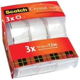 3 DÉVIDOIRS AVEC RUBAN ADHÉSIF “CRYSTAL”