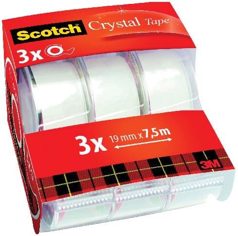 3 DÉVIDOIRS AVEC RUBAN ADHÉSIF “CRYSTAL” OU “MA...