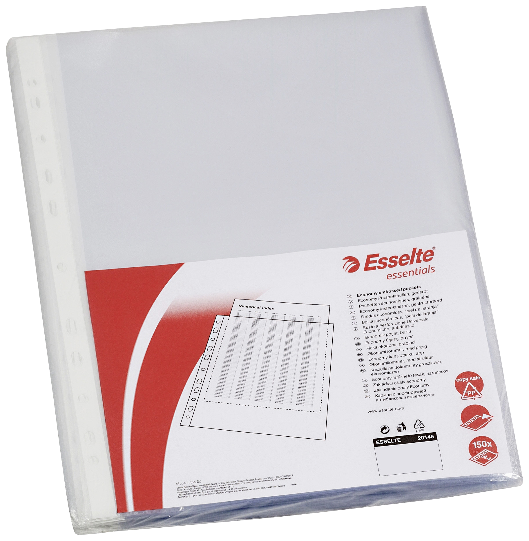 150 pochettes perforées Esselte