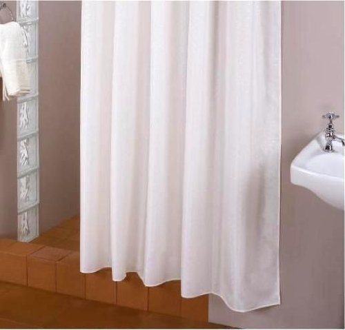 no brand EXTRA long! textile rideau de douche blanche 120 large 230 haut! à rallonge 120x230 cm! code EAN 5904564192018 