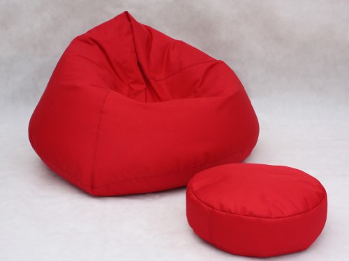 Canapé petit + pouffe rouge salon mobilier comm...