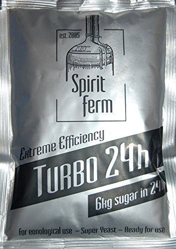 AlcoFermBrew LEVURE RAPIDE - TURBO 24h 195g - Distillateurs Levure Turbo Levures Alcotec Paquets Extrême Pureté Homebrew Vodka Gnôle Alcool code EAN 5905912650112 