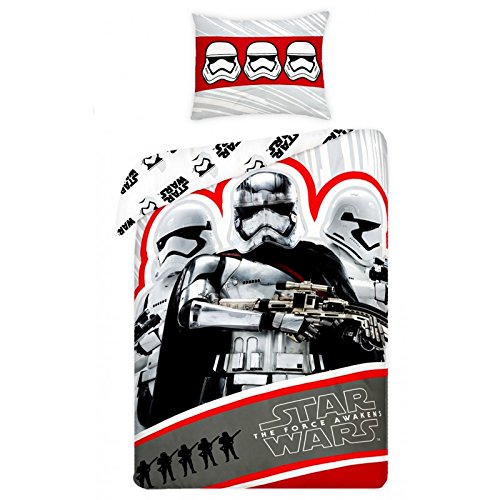 Star Wars Parure linge de lit réversible 100% coton housse de couette 140x200 + taie d'oreiller 70x90 idée déco chambre code EAN 5906245269194 
