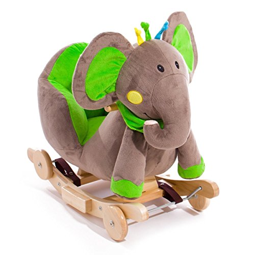 Kinderkraft Elephant type cheval à bascule avec roues, bascules et super effets sonores code EAN 5906736052045 