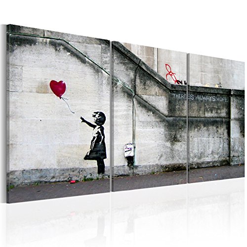 BD XXL Impression sur toile 120x60 cm - 3 Parties - Image sur toile - Images - Photo - Tableau - motif moderne - Décoration - pret a accrocher - Banksy 020115-9 120x60 cm B&D XXL code EAN 5907262687275 