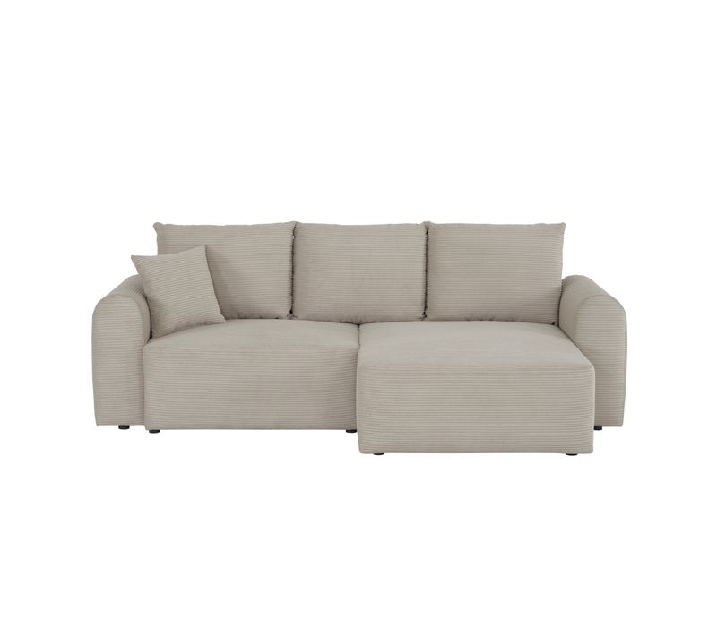  Canapé d'angle méridienne réversible JO tissu velours côtelé beige code EAN 5907690958312 