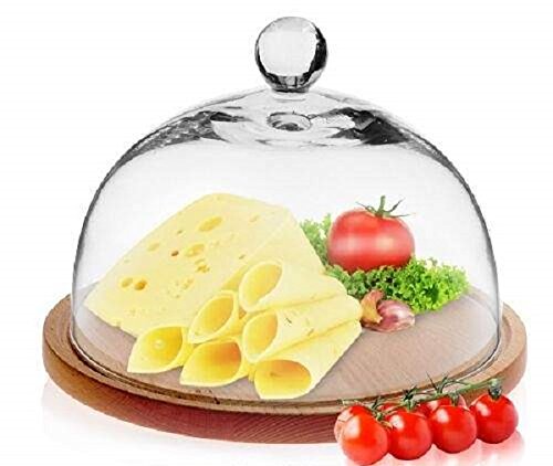 Solavia Fait à la main en verre 21 cm gâteau fromage Dôme uniquement | Festive Collection Lido 5907742141228 (5907742141228)