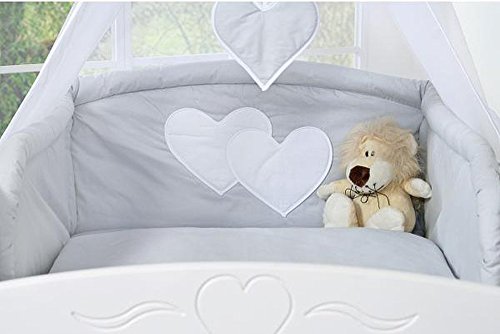 Tour de lit bébé - 120*60 ou 140*70 - gris à co...