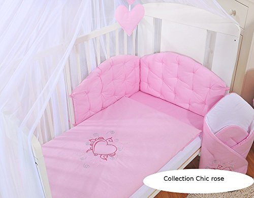 Tour de lit bébé - 120*60 ou 140*70 - Chic rose...