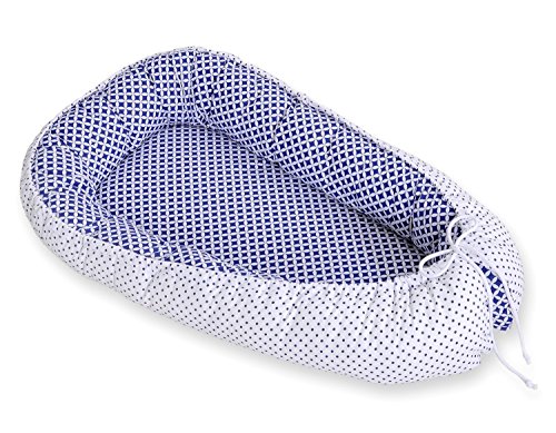 Réducteur de lit bébé bleu marine