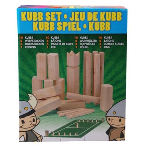 EDC JEU DE PLEIN AIR D'ADRESSE CUBE EN BOIS JOUET ADULTE ENFANT LANCE KUBB POUR JARDIN ET EXTERIEUR code EAN 5908445121050 