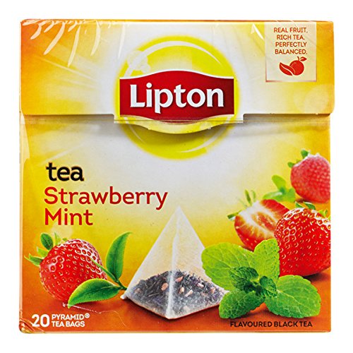 LIPTON - Thé Noir Fraise et Menthe - 20 sachets...