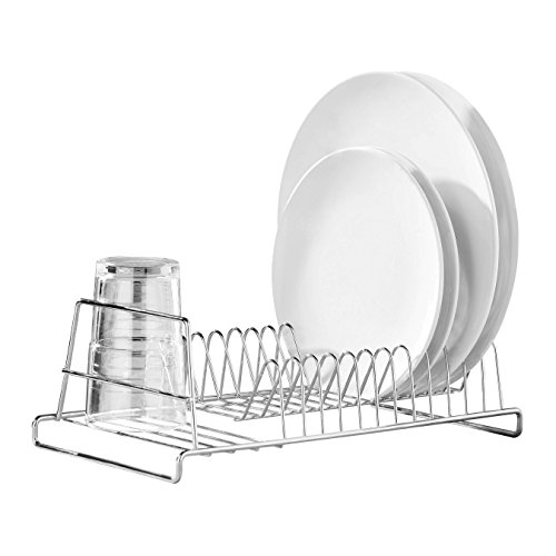 12 plate dish drainer, chrome