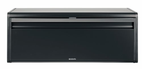 333484 boîte à pain couvercle abattant matt noir