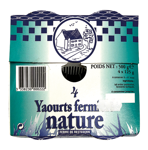 FERME DE RESTÉDERN YAOURTS FERMIERS X4 code EAN 5986326 