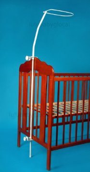 Support de ciel de lit bébé avec système de fix...