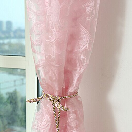 kasit Rideau fertige Tulle voile rideau de fenêtre de T š ¹ R de Rose Panel Drape Sheer écharpe volants F š ¹ R Chambre Salle de bain Salon Chambre, rose 5990708501518 Kasit