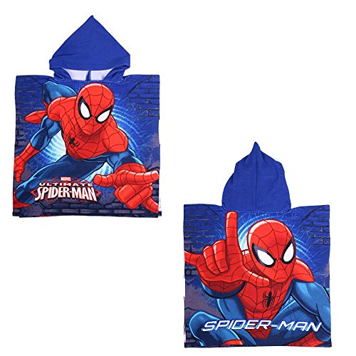 PONCHO DE BAIN ENFANT SPIDERMAN 55 x 110 cm