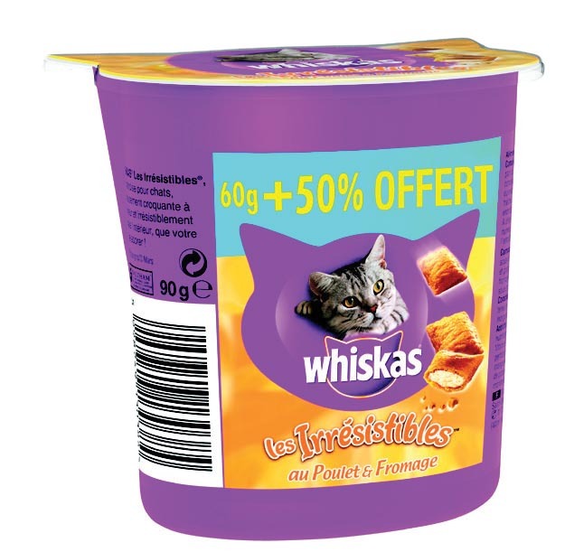  FRIANDISES POUR CHAT LES IRRÉSISTIBLES ""WHISKAS"" code EAN 5998749130384 