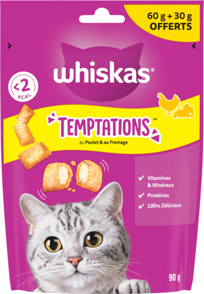  Friandises Au Poulet Et Au Fromage Pour Chat Adulte Whiskas Temptations code EAN 5998749146224 