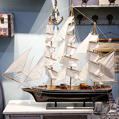 XIE Crafts XIe (100 cm Voilier en bois modèle processus Méditerranée orientale décoratives 5877-100, 5877-100b, 100*15*85cm code EAN 6001015756580 