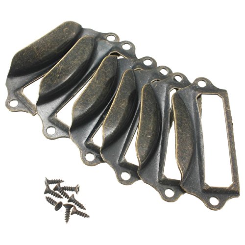 6pcs poignées de tiroir poignée meuble coquille...