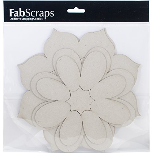 Fabscraps fabscrapsfabscraps Kaléidoscope découpé gris aggloméré shape-layered Fleurs, Assiette rainurée x Assiette rainurée, d'autres, multicolore 6009540911771 (6009540911771)