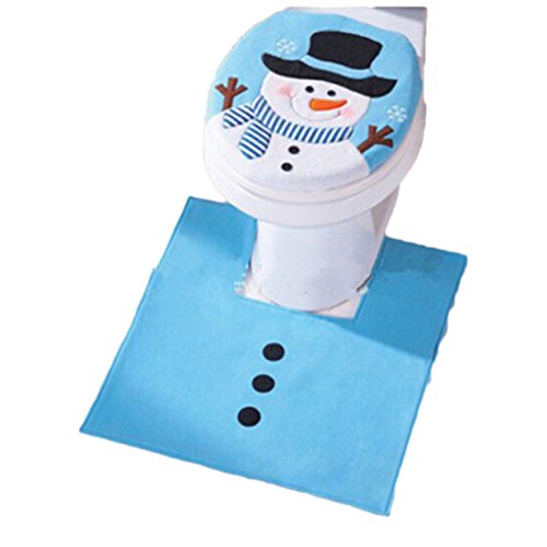 Snowman couverture de siège de toilette tapis d...