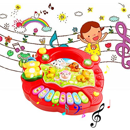 Jouet musical piano pour bébé (rouge)