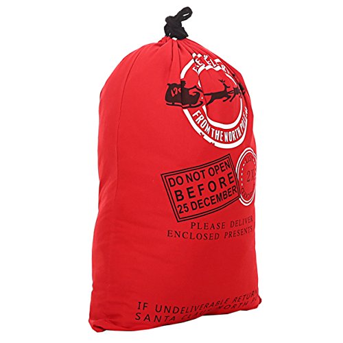 Sac de noël en toile père noël sac cadeau de no...