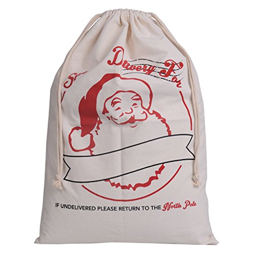 Sac de noël en toile père noël sac cadeau de no...