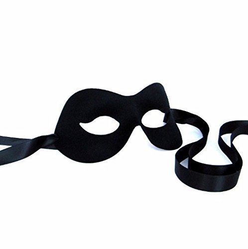 Samantha Peach loup masque noir - mascarade bal masqué venitien classique homme - qualité, italien fait code EAN 6025717987691 