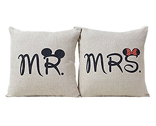 niceEshop(TM) 2 Pièces Housses de Coussin en Li...